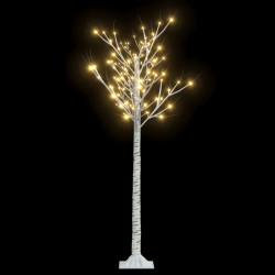 vidaXL Árbol de Navidad LED blanco cálido sauce interior exterior 1,5m