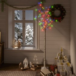vidaXL Árbol de Navidad LED de colores sauce interior exterior 1,8 m