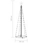 vidaXL Árbol de Navidad forma de cono 70 LED blanco cálido 50x120 cm vidaXL Árbol de Navidad forma de cono 70 LED blanco cálido 50x120 cm