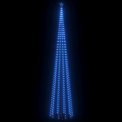 vidaXL Árbol de Navidad cono 752 LEDs azul 160x500 cm