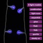 vidaXL Guirnalda de luces globos 8 funciones 40 m 400 LEDs azul vidaXL Guirnalda de luces globos 8 funciones 40 m 400 LEDs azul