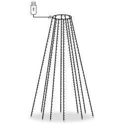 vidaXL Red de luces de árbol de Navidad 400 LEDs de colores400 cm