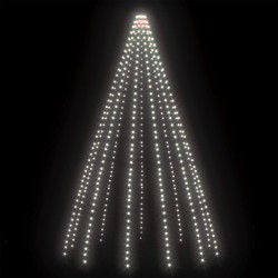vidaXL Luces de árbol 500 LEDs interior y exterior blanco frío 500 cm