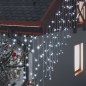vidaXL Cortina luces carámbano 10m 400 LED blanco frío 8 funciones vidaXL Cortina luces carámbano 10m 400 LED blanco frío 8 funciones