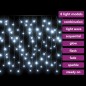 vidaXL Cortina luces carámbano 10m 400 LED blanco frío 8 funciones vidaXL Cortina luces carámbano 10m 400 LED blanco frío 8 funciones