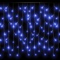vidaXL Cortina luces carámbano 10m 400 LED azul 8 funciones vidaXL Cortina luces carámbano 10m 400 LED azul 8 funciones