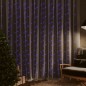 vidaXL Cortina luces carámbano 3x3 m 300 LEDs azul 8 funciones vidaXL Cortina luces carámbano 3x3 m 300 LEDs azul 8 funciones