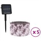 vidaXL Tira de luces solares LED 5 uds blanco cálido interior/exterior vidaXL Tira de luces solares LED 5 uds blanco cálido interior/exterior