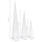 vidaXL Cono de luz LED decorativo acrílico blanco frío 60/90/120 cm vidaXL Cono de luz LED decorativo acrílico blanco frío 60/90/120 cm