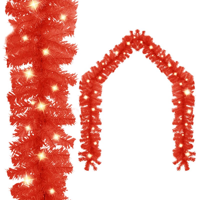 vidaXL Guirnalda de Navidad con luces LED rojo 5 m vidaXL Guirnalda de Navidad con luces LED rojo 5 m