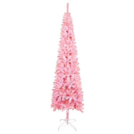 vidaXL Árbol de Navidad delgado rosa 150 cm
