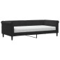 vidaXL Sofá cama con colchón terciopelo negro 90x200 cm vidaXL Sofá cama con colchón terciopelo negro 90x200 cm