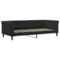 vidaXL Sofá cama con colchón terciopelo negro 90x200 cm vidaXL Sofá cama con colchón terciopelo negro 90x200 cm