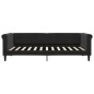 vidaXL Sofá cama con colchón terciopelo negro 90x200 cm vidaXL Sofá cama con colchón terciopelo negro 90x200 cm