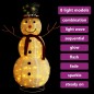 vidaXL Muñeco de nieve de Navidad con luces LED tela lujosa 120 cm vidaXL Muñeco de nieve de Navidad con luces LED tela lujosa 120 cm