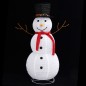 vidaXL Muñeco de nieve de Navidad con luces LED tela lujosa 120 cm vidaXL Muñeco de nieve de Navidad con luces LED tela lujosa 120 cm
