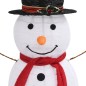 vidaXL Muñeco de nieve de Navidad con luces LED tela lujosa 120 cm vidaXL Muñeco de nieve de Navidad con luces LED tela lujosa 120 cm