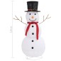 vidaXL Muñeco de nieve de Navidad con luces LED tela lujosa 120 cm vidaXL Muñeco de nieve de Navidad con luces LED tela lujosa 120 cm