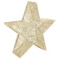 vidaXL Estrellas decoración navideña 3 piezas LED malla doradas