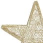 vidaXL Estrellas decoración navideña 3 piezas LED malla doradas