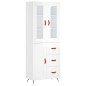 vidaXL Aparador alto madera contrachapada blanco brillo 69,5x34x180 cm vidaXL Aparador alto madera contrachapada blanco brillo 69,5x34x180 cm