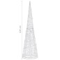 vidaXL Pirámide decorativa cono acrílico luces LED blanco frío 120 cm vidaXL Pirámide decorativa cono acrílico luces LED blanco frío 120 cm