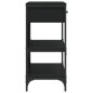 vidaXL Mesa consola con cajones y estantes madera de ingeniería negro vidaXL Mesa consola con cajones y estantes madera de ingeniería negro