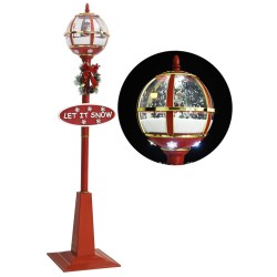 vidaXL Farola de Navidad con Papá Noel LED 175 cm
