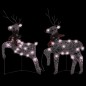 vidaXL Renos de Navidad 2 unidades 40 LED dorado vidaXL Renos de Navidad 2 unidades 40 LED dorado