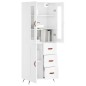 vidaXL Aparador alto madera contrachapada blanco brillo 69,5x34x180 cm vidaXL Aparador alto madera contrachapada blanco brillo 69,5x34x180 cm