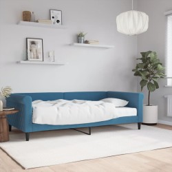 vidaXL Sofá cama con colchón terciopelo azul 100x200 cm