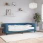vidaXL Sofá cama con colchón terciopelo azul 100x200 cm