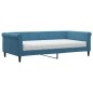 vidaXL Sofá cama con colchón terciopelo azul 100x200 cm