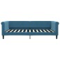 vidaXL Sofá cama con colchón terciopelo azul 100x200 cm
