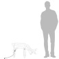 vidaXL Figura de reno de Navidad blanco cálido 73x31x45 cm vidaXL Figura de reno de Navidad blanco cálido 73x31x45 cm