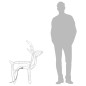 vidaXL Figura de reno de Navidad blanco cálido 76x42x87 cm vidaXL Figura de reno de Navidad blanco cálido 76x42x87 cm