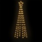 vidaXL Árbol de Navidad cónico 108 LED blanco cálido 70x180 cm vidaXL Árbol de Navidad cónico 108 LED blanco cálido 70x180 cm