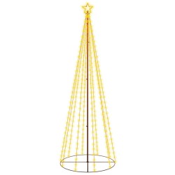 vidaXL Árbol de Navidad cónico 310 LED blanco cálido 100x300 cm