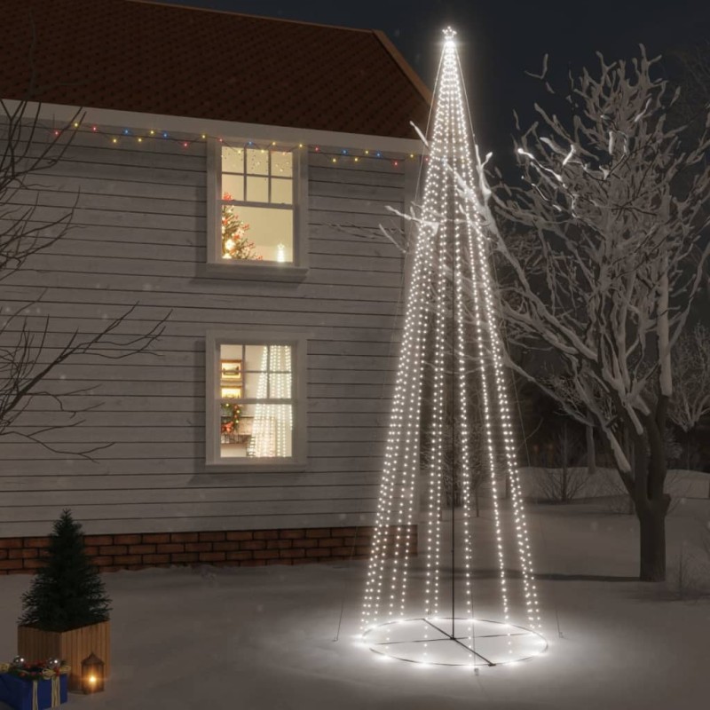 vidaXL Árbol de Navidad cónico 1134 LED blanco frío 230x800 cm vidaXL Árbol de Navidad cónico 1134 LED blanco frío 230x800 cm