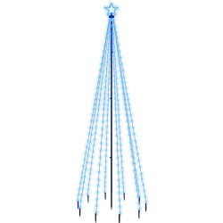 vidaXL Árbol de Navidad con pincho 310 LED azul 300 cm