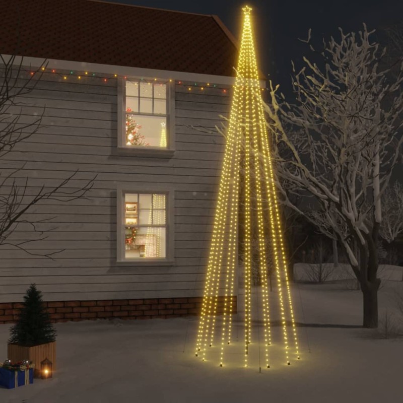 vidaXL Árbol de Navidad con pincho 1134 LED blanco cálido 800 cm vidaXL Árbol de Navidad con pincho 1134 LED blanco cálido 800 cm