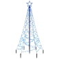 vidaXL Árbol de Navidad con pincho 200 LED azul 180 cm vidaXL Árbol de Navidad con pincho 200 LED azul 180 cm