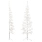 vidaXL Medio árbol de Navidad artificial con soporte blanco 180 cm vidaXL Medio árbol de Navidad artificial con soporte blanco 180 cm