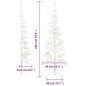 vidaXL Medio árbol de Navidad artificial con soporte blanco 180 cm vidaXL Medio árbol de Navidad artificial con soporte blanco 180 cm