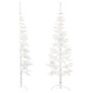 vidaXL Medio árbol de Navidad artificial con soporte blanco 120 cm vidaXL Medio árbol de Navidad artificial con soporte blanco 120 cm