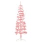 vidaXL Medio árbol de Navidad artificial con soporte rosa 150 cm vidaXL Medio árbol de Navidad artificial con soporte rosa 150 cm