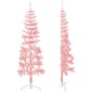 vidaXL Medio árbol de Navidad artificial con soporte rosa 150 cm vidaXL Medio árbol de Navidad artificial con soporte rosa 150 cm
