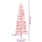 vidaXL Medio árbol de Navidad artificial con soporte rosa 150 cm vidaXL Medio árbol de Navidad artificial con soporte rosa 150 cm