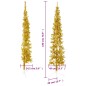 vidaXL Medio árbol de Navidad artificial con soporte dorado 180 cm vidaXL Medio árbol de Navidad artificial con soporte dorado 180 cm