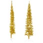 vidaXL Medio árbol de Navidad artificial con soporte dorado 240 cm vidaXL Medio árbol de Navidad artificial con soporte dorado 240 cm